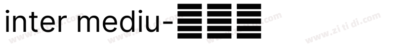 inter mediu字体转换